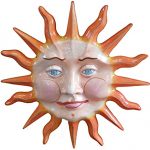Amazon.com : Sun Burst Face Wall Decor Garden Plaque Ceramic .