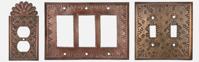 Switch Plates Rustic Tin - Handmade in Mexico - Free Shippi