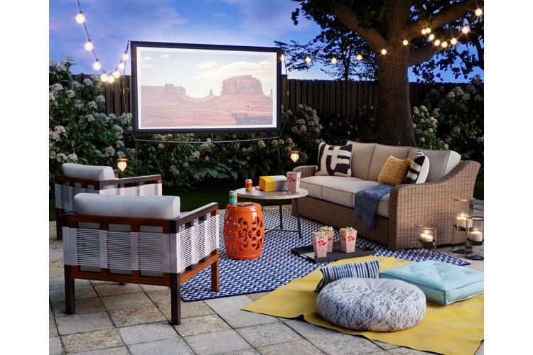 Use the screened porch for movie nights under the stars