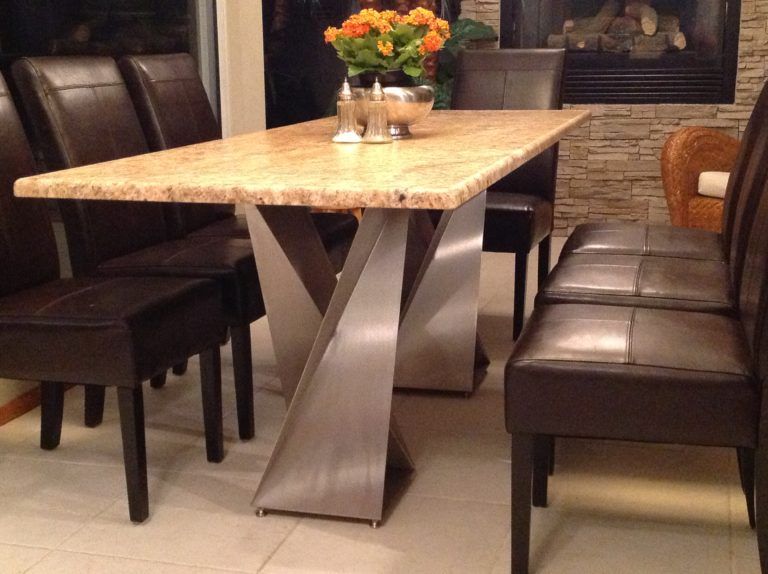 Twist Table Bases | Dining table, Stone dining table, Steel table ba