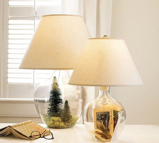 7 Fillable Glass Lamp Ideas - iD Lights | Glass jar lamps, Glass .