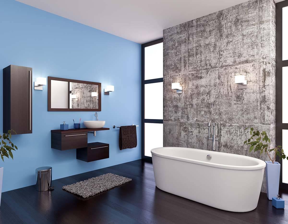 Combine different textures in your eclectic bathroom design