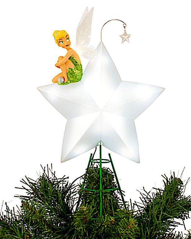 Disney Tinker Bell Light-Up Tree Star Tree Topper New Christmas .