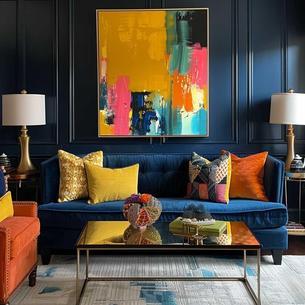 Use bold color ​contrasts to energize‌ your living room aesthetic