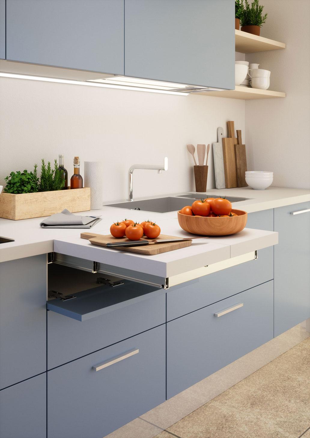 Install a retractable countertop‌ extension for extra prep space in your galley kitchen