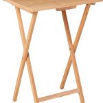 Amazon.com: PJ Wood Single Folding TV Tray & Snack Table - Natural .