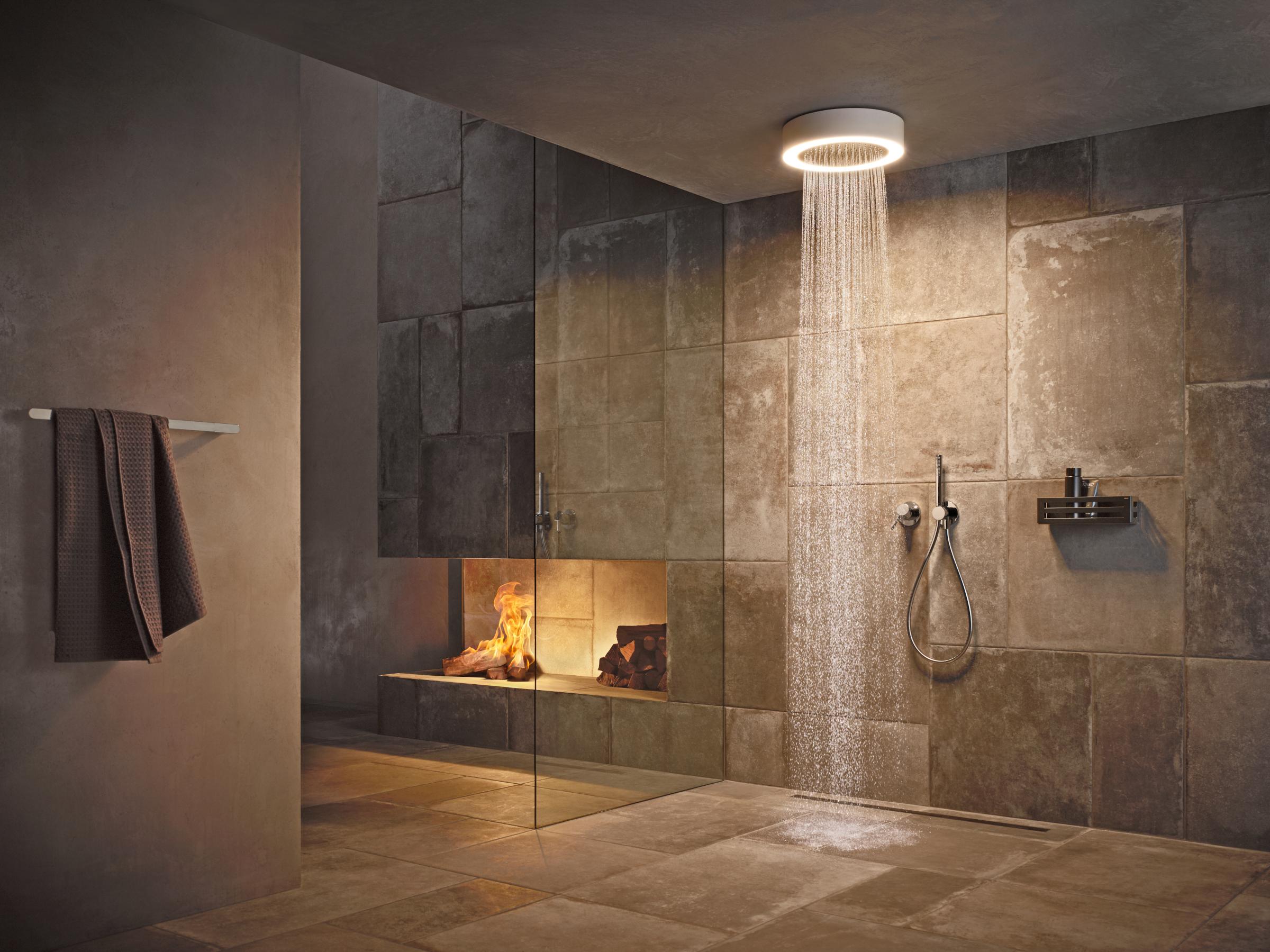 Mood lighting to create a relaxing bathroom ambiance