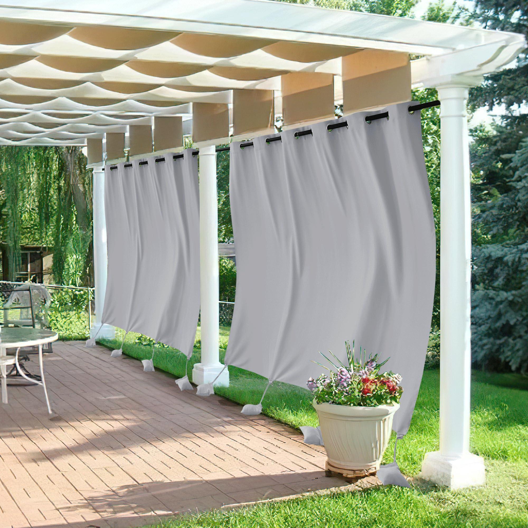 Use outdoor curtains to create privacy in your screened porch oasis