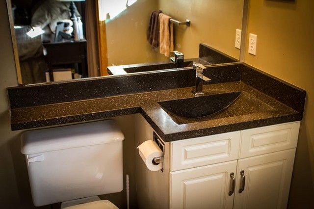 Bathroom vanity top extended over toilet | Bathroom vanity tops .