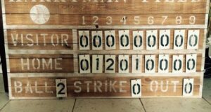 Customized Rustic Baseball vintage sports scoreboard | Vintage .