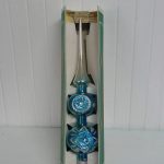 1950s Christmas Tree Topper with Box, TURQUOISE Tree Topper .