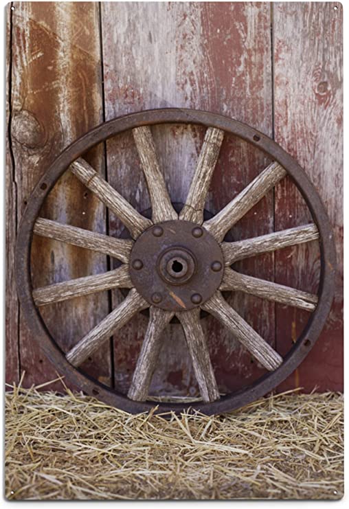 Amazon.com: Lantern Press Wagon Wheel 75302 (6x9 Aluminum Wall .