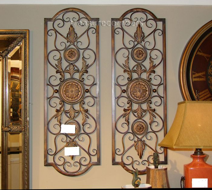42 Iron Scroll TUSCAN Wall GRILLE Gold Grill Panels | Iron wall .