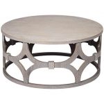Lanini Gray Wash 39 1/4" Wide Round Coffee Table - #1P608 | Lamps .