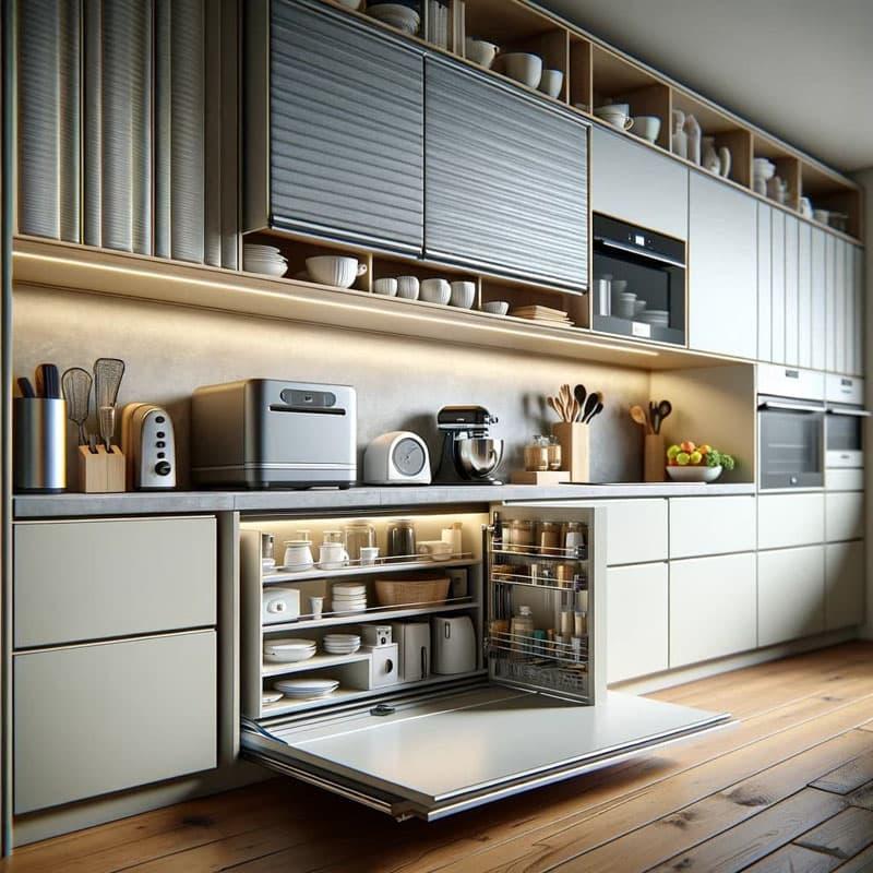 Select a clever storage solution for a​ clutter-free eat-in kitchen experience