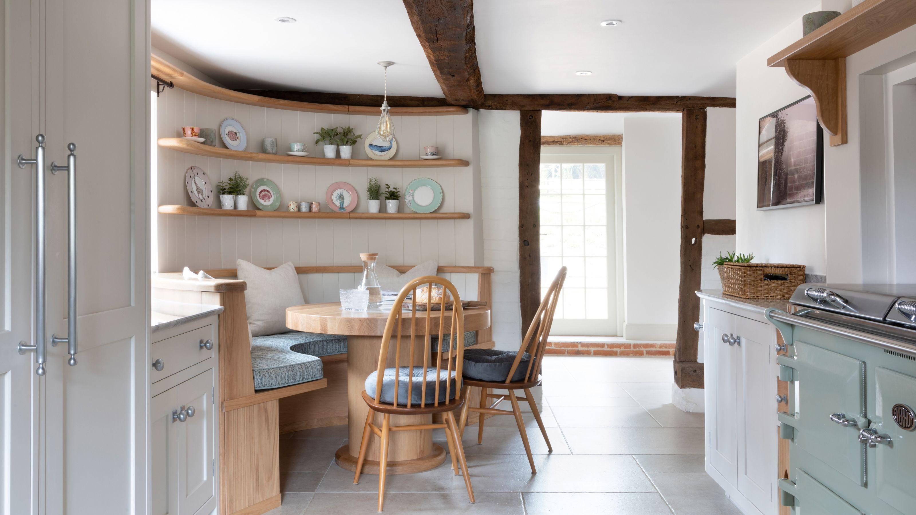 Install a banquette for added seating and charm in your Eat-In Kitchen